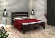 Cama de Casal Madeira Maciça cor Marrom Fosco