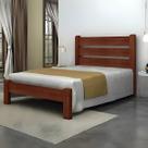 Cama de Casal Maiorca de Madeira Maciça Angelim Pedra/Tauari Castanho