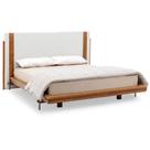 Cama de Casal MH-6016 Herval Estofado Casal Colchão 158 cm Madeira Maciça Off White Detalhe Marrom B Cama de Casal MH-6016 Herval Estofado Casal Colchão 158 cm Madeira Maciça Off White Detalhe Marrom B