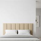 Cama de Casal Modulada 1,4M Adesivo Autocalnte 7 Peças Cabeceira Decorativa Bege