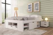 Cama de Casal Multifuncional Charme Branco