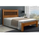 Cama de Casal Pérola de Madeira Maciça Angelim Pedra/Tauari Imbuia