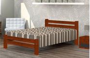 Cama de Casal Piazza de Madeira Maciça Angelim Pedra/Tauari - Cor Mel