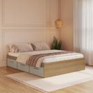 Cama de Casal Queen com 6 Gavetas Genebra