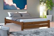 Cama de Casal Queen Madeira Maciça cor Imbuia