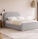 Cama de Casal Valentina 1.40m para Quarto Estofada Design Moderno