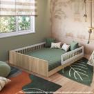 Cama de Chão Casal Montessoriana com Lastros MDF Amore Móvel na Caixa