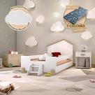 Cama de Criança Infantil Montessoriana com Colchão e Escadinha Solteiro Ayla Branca/natural Acompanh Cama de Criança Infantil Montessoriana com Colchão e Escadinha Solteiro Ayla Branca/natural Acompanh