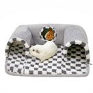 Cama de esconderijo para animais pequenos Pet Tunnel Lfokd Grey 56x48cm
