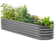 Cama de jardim elevada Besebay Metal galvanizado 240x60x45cm