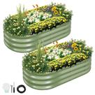 Cama de jardim elevada de aço galvanizado Planter Permade 122x61x30cm