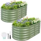 Cama de jardim elevada de aço galvanizado Planter Permade 122x61x43cm