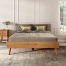 Cama de Madeira Casal Futon Baixa Moderna Freijó Karri