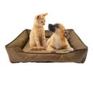 Cama de Pet MARROM fofinha confortável e lavável
