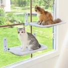Cama de rede dobrável sem fio Cat Window Perch Zoratoo, 2 peças