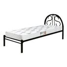 Cama De Solteiro 100% Aço Preta Com Estrado Em Pinus 022