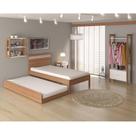Cama de Solteiro Auxiliar para Colchão 88 x 188 cm Multimóveis CR35012 Amendoa