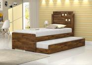 Cama de Solteiro Bibox Luiza malbec com auxiliar - Vitamov 0420893