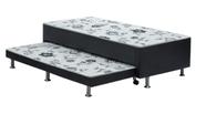 Cama de solteiro Box com auxiliar modelo ortopédico D20 Bibox