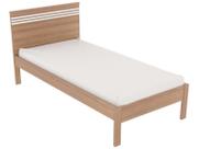 Cama de Solteiro CM8010 Para Colchão de 88cm Amêndoa/Branco - Tecno
