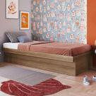 Cama de Solteiro com Baú para Colchão 188x78cm Multimóveis CR40126