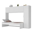Cama De Solteiro Com Colchão E Guarda Roupa Dublin Multimóveis Mp4035 Branca