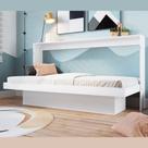 Cama de Solteiro com Estação de Trabalho Latino Branca
