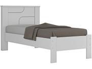 Cama de Solteiro Conquista Móveis Pérola Branco