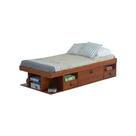 Cama de Solteiro de Madeira com Gavetas Bali Meu Móvel de Madeira - Caramelo
