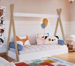 Cama de Solteiro Infantil Cabana CCM003 Sem Colchão Linha Infanto Completa Móveis