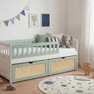 Cama de Solteiro Infantil com Dois Gavetões Madeira Maciça Lumi