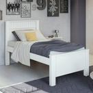 Cama de Solteiro Madeira em MDP e MDF Branco Athenas Lopas