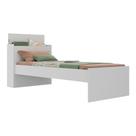Cama De Solteiro Para Colchão 188 X 78cm Com Baú Embutido Multimóveis Mp4229 Branco Branco Cama De Solteiro Para Colchão 188 X 78cm Com Baú Embutido Multimóveis Mp4229 Branco Branco
