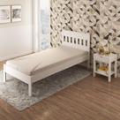 Cama De Solteiro Para Colchão 88 X 188 Cm Cr35010 Branca