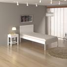 Cama De Solteiro Para Colchão 88 X 188 Cm Cr35014 Branca Cama De Solteiro Para Colchão 88 X 188 Cm Cr35014 Branca