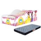 cama de solteiro para quarto de Criança carro adesivada Baixa Com Proteção Lateral com colchão incluso D20 188x88cm
