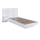 Cama de Solteiro Suspensa com Cabeceira e Mesa de Apoio Branco MDP Zurique Art In Móveis Cama de Solteiro Suspensa com Cabeceira e Mesa de Apoio Branco MDP Zurique Art In Móveis