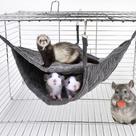 Cama de túnel suspensa Hammock WOLEDOE Large Ferret para gaiola cinza