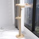 Cama de Ventana para Gatos MewJoyee con Poste para Rascar y Cojín