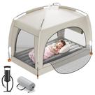 Cama de Viagem Inflável com Tenda para Bebê QPAU 134x83 cm Leve