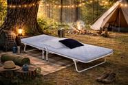 Cama Dobrável Camping Com Colchonete Compacta E Resistente