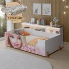 Cama Doçura Boneca Princesa Juvenil com Colchão para Quarto Infantil Mdf Premium Design - Branco