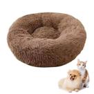 Cama Donut Cachorro Gato Pet 60cm Nuvem Confortavel Caminha Macio Pelucia Rosquinha Animal de Estimaçao Casa Petshop