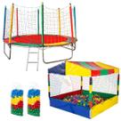 Cama Elástica 3,05m Grande com Piscina de Bolinhas 1,50m e 1000 Bolinhas Cama Elástica 3,05m Grande com Piscina de Bolinhas 1,50m e 1000 Bolinhas