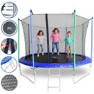 Cama Elástica Infantil 366cm Pula Pula Trampolim Grande Com Rede de Proteção e Escada Resistente