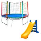 Cama Elastica Pula Pula 2,30 com Escorregador Medio Infantil