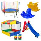 Cama Elástica Pula Pula 2,30m Nacional Piscina de Bolinhas 1,50m Premium 1000 Bolinhas Escorregador Médio 2 Gangorras 1 Lugar Cama Elástica Pula Pula 2,30m Nacional Piscina de Bolinhas 1,50m Premium 1000 Bolinhas Escorregador Médio 2 Gangorras 1 Lugar