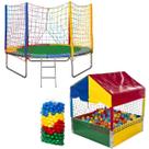 Cama Elastica Pula Pula 2,44m E Piscina De Bolinhas 1,00m