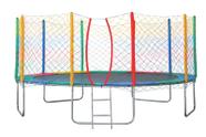 Cama elastica pula pula 3,66m colorida 100% nacional - suporta 390kg