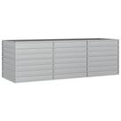 Cama elevada de jardim VidaXL Retangular em Aço Galvanizado Prateado Cama elevada de jardim VidaXL Retangular em Aço Galvanizado Prateado